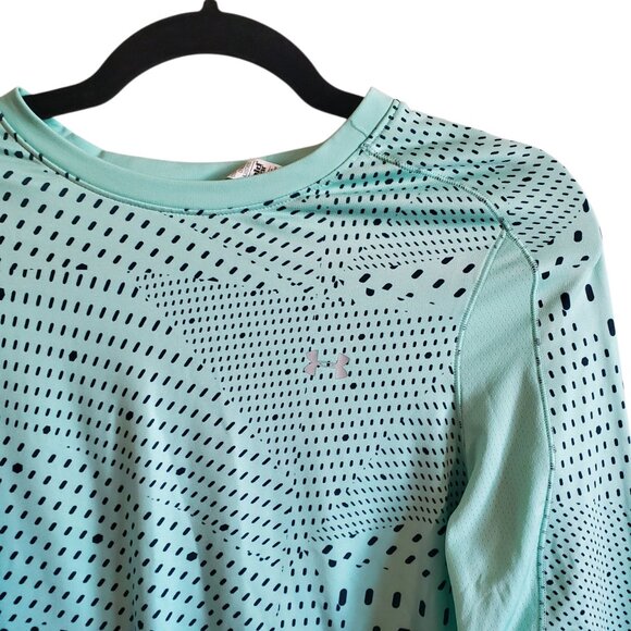 Under Armour Mint Green Long Sleeve Crew Neck Shirt Cold Gear - Large - Picture 4 of 14